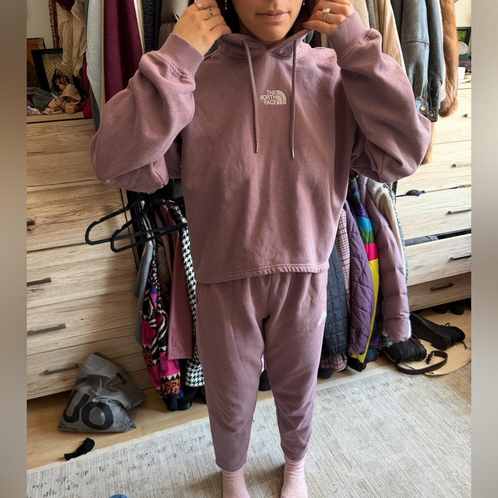 The North Face Mauve Sweatshirt and Joggers Set